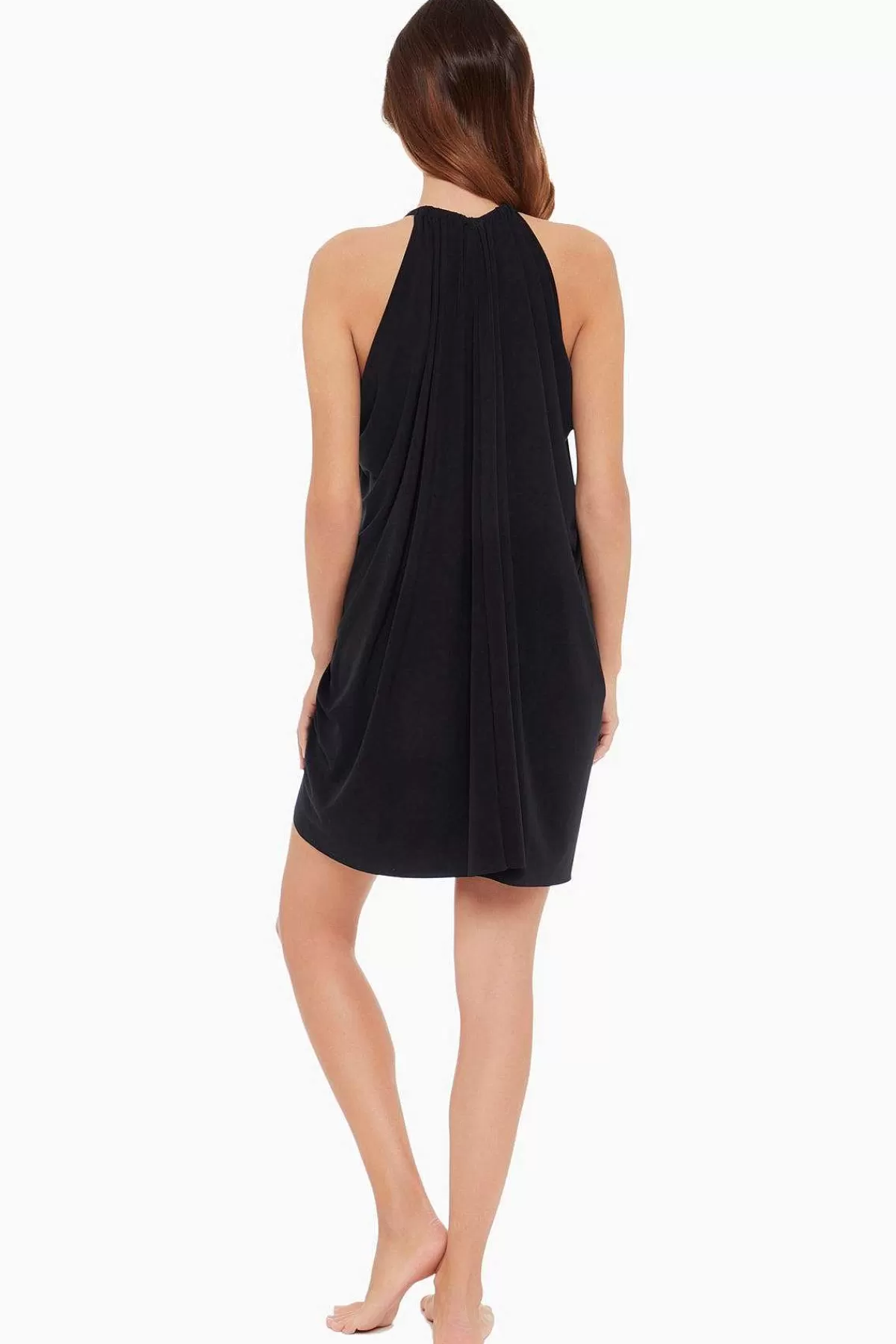 Best Gedrapeerde Zwem Cover-Up Jurk Vrouwen Cover-Ups