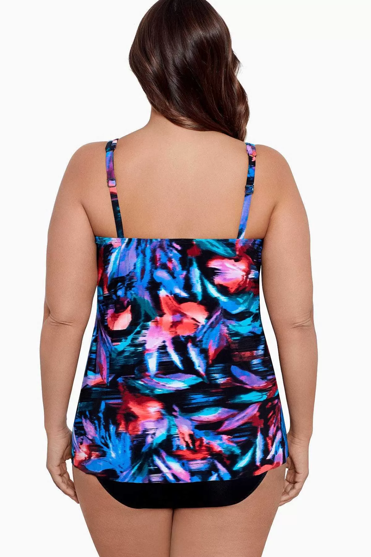 Shop Grote Maat Fuego Floral Mirage Tankinitop Vrouwen Tankini-Topjes