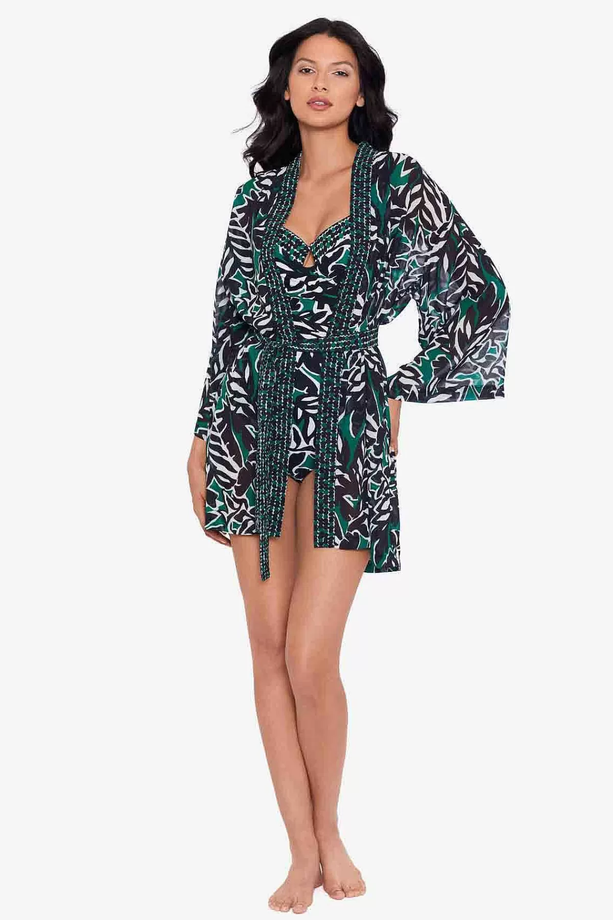 Store Palma Verde Kimono Zwembedekking Vrouwen Cover-Ups