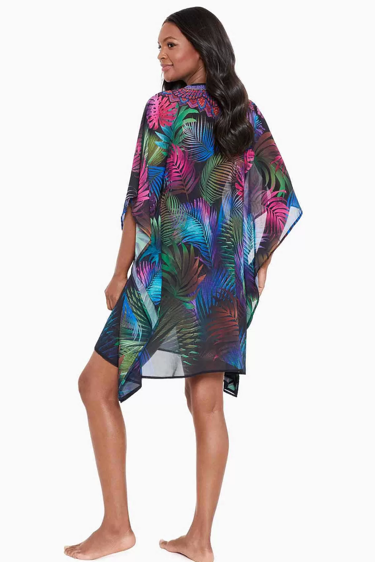 Flash Sale Pixel Palmas Kaftan Zwemkleding Vrouwen Cover-Ups
