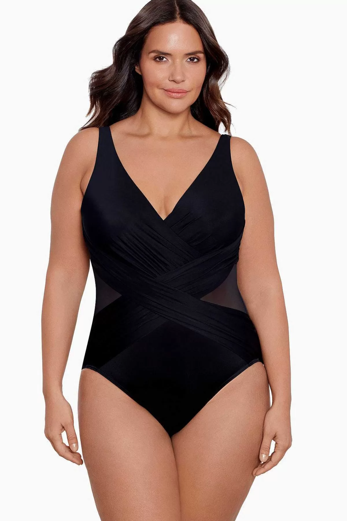 Online Plus Size Crossover Badpak Uit Een Stuk Vrouwen Een Stuk