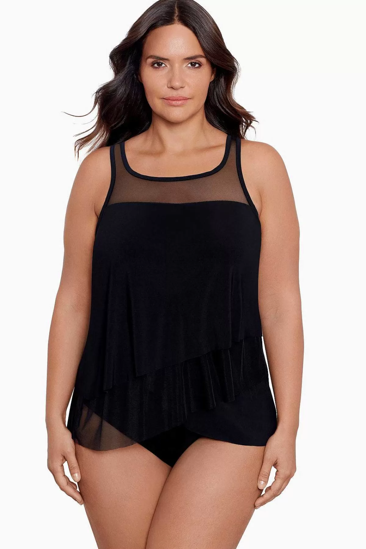 New Plus Size Illusionisten Mirage Tankinitop Met Beugel Vrouwen Tankini-Topjes