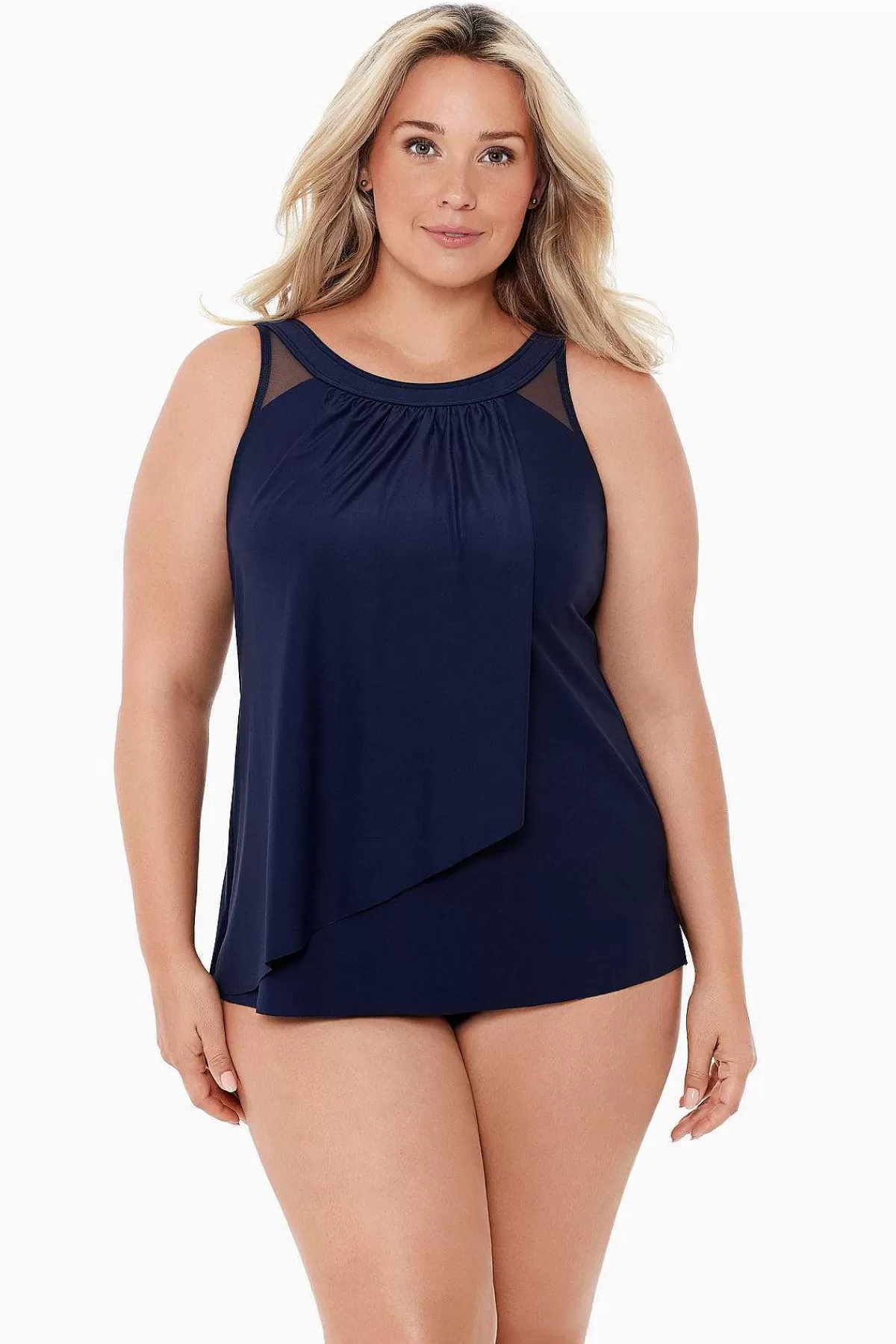 New Plus Size Illusionisten Ursula Tankinitop Met Beugel Vrouwen Tankini-Topjes