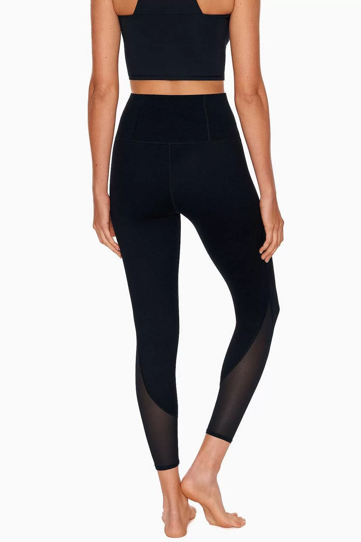 Store Prestaties Mesh Uitgesneden Legging Vrouwen Stevig